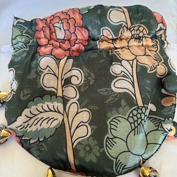 Ozel Bohemian, printed green tassel bag - Picture 10 of 12